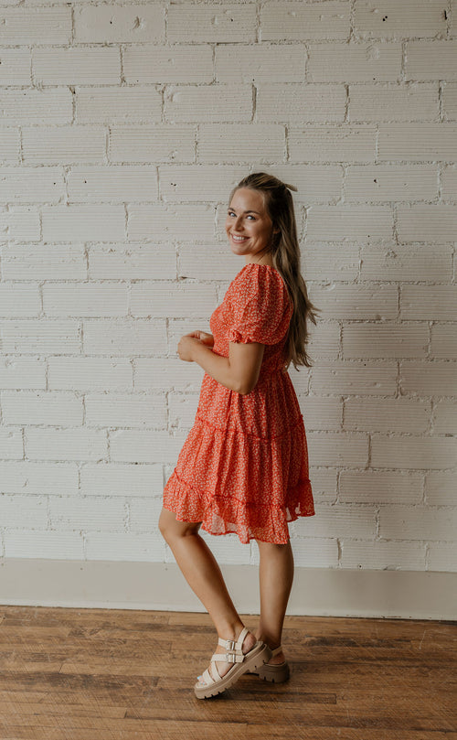 OAKLEE RED FLORAL DRESS BY IVY & CO