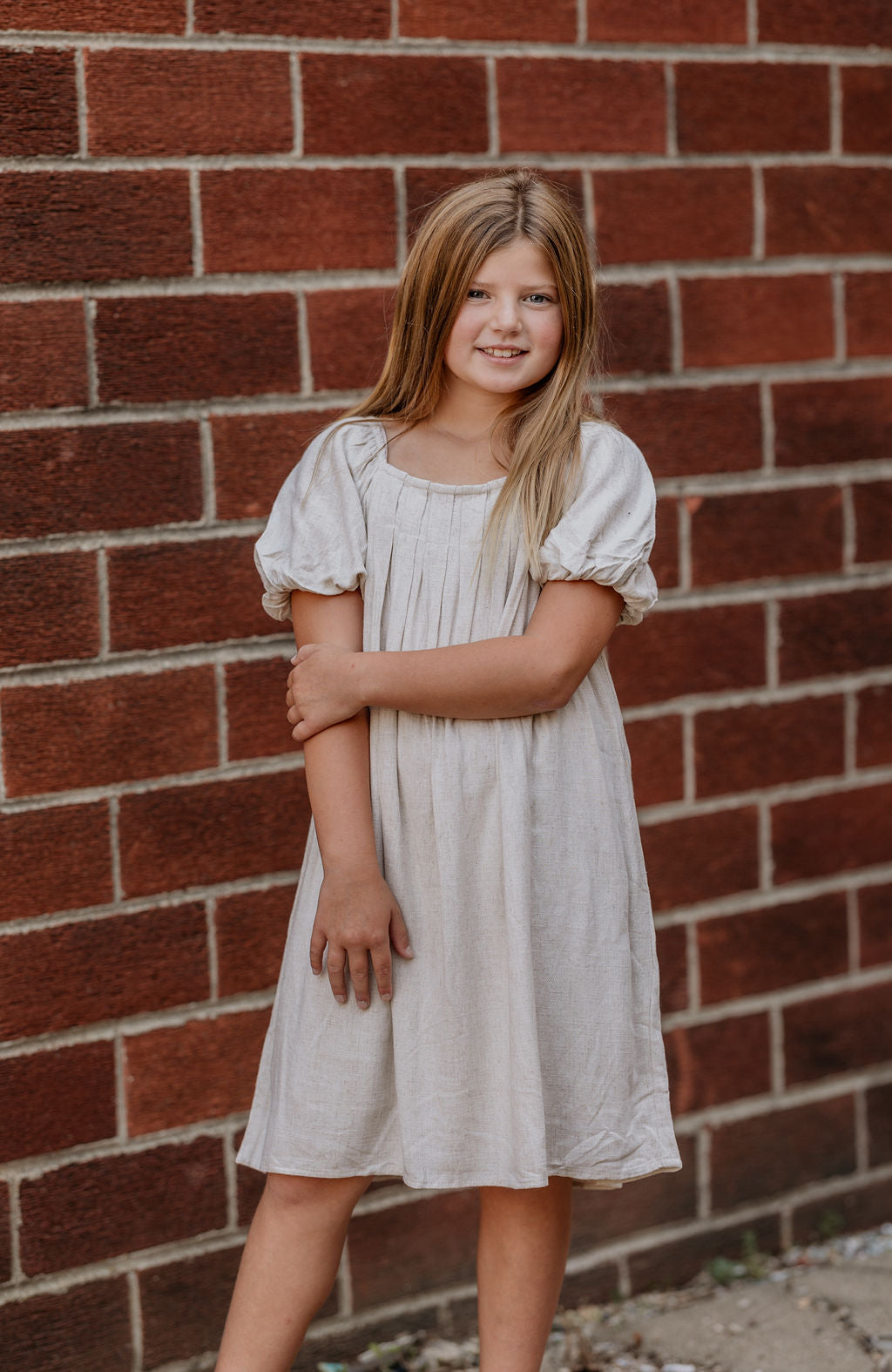 NAVAEH GIRLS LINEN DRESS