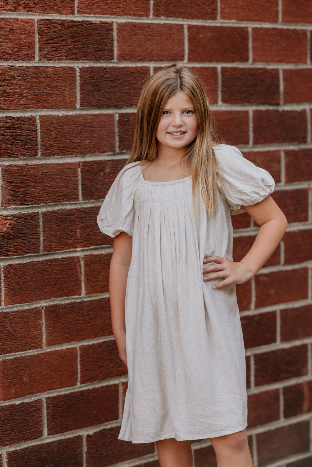 NAVAEH GIRLS LINEN DRESS