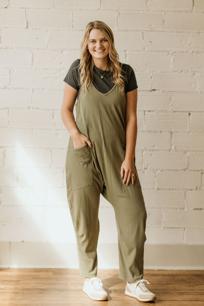 VALYN GREEN CASUAL JUMPSUIT BY IVY & CO