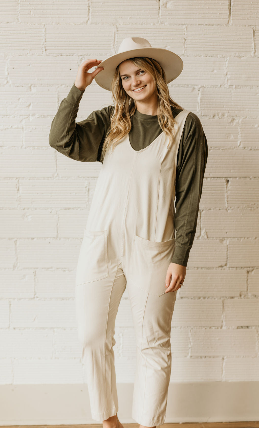 CINDI ECRU JUMPSUIT BY IVY & CO