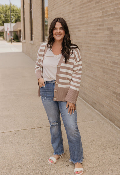 FAELYNN STRIPED CARDIGAN 2 COLOR OPTIONS