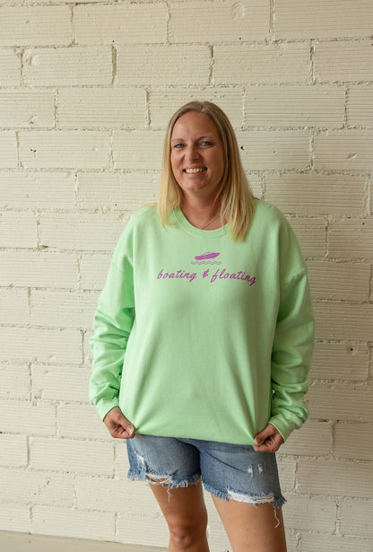 BOATING & FLOATING CREWNECK SWEATSHIRT