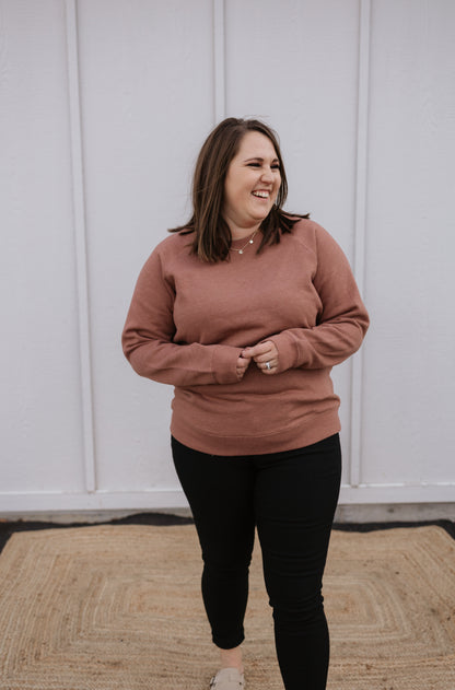 HALFTIME RUSTIC BROWN TUNIC SWEATSHIRT