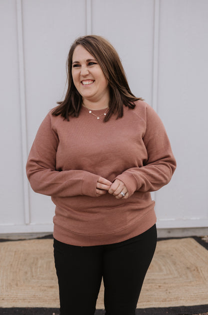 HALFTIME RUSTIC BROWN TUNIC SWEATSHIRT