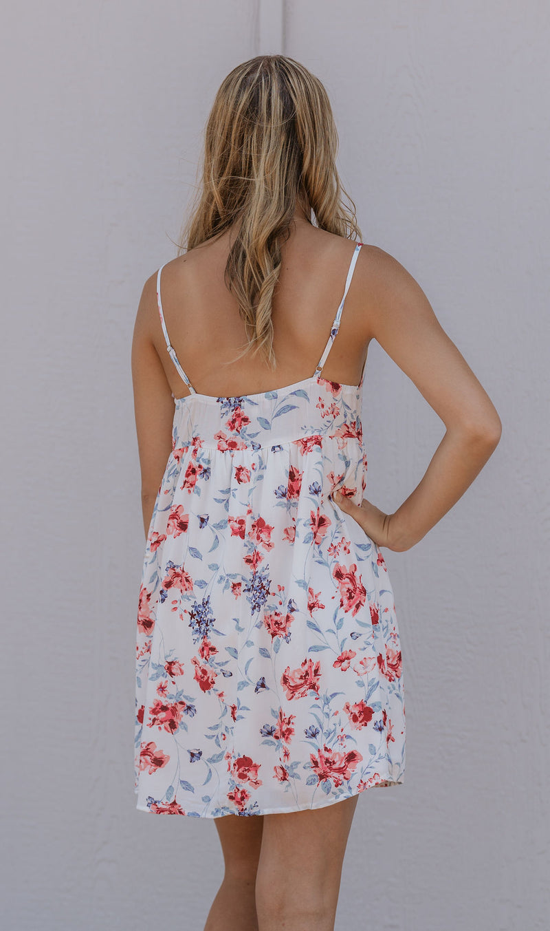 CAYLIE FLORAL SPAGHETTI STRAP DRESS BY IVY & CO