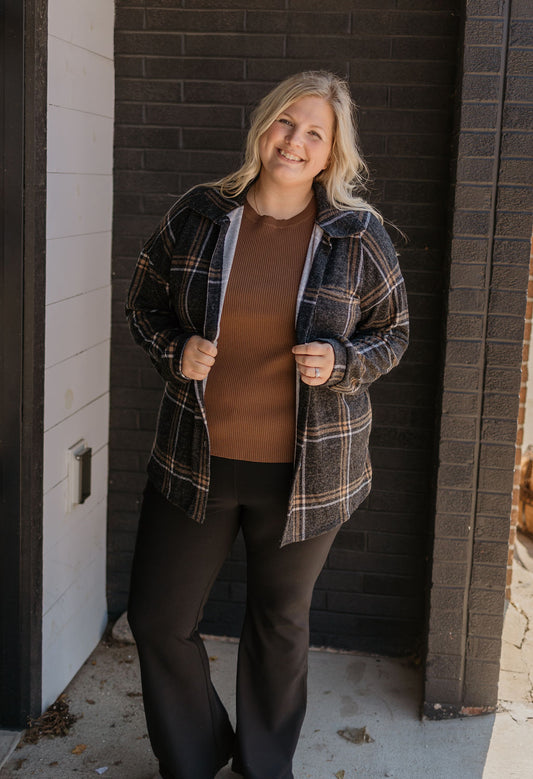 DIEM CURVY PLAID SHACKET