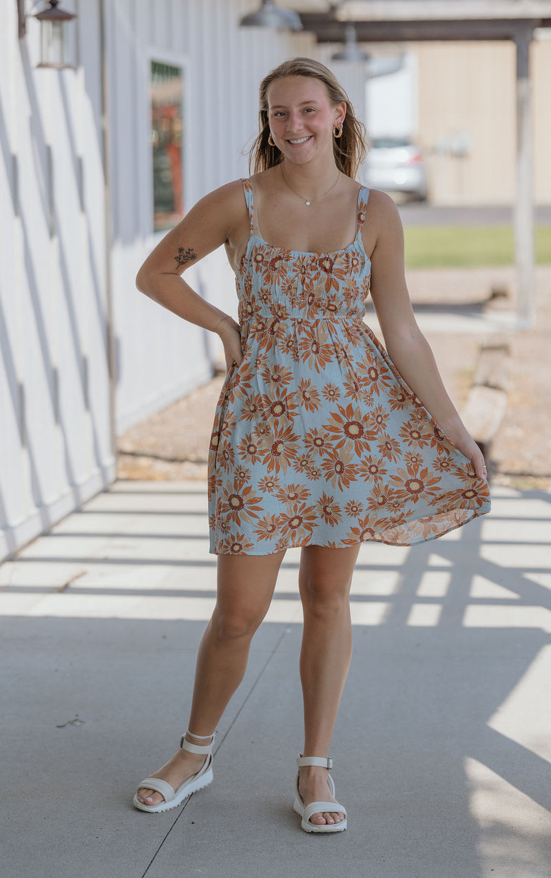 LIBBY SUNFLOWER PRINT DRESS BY IVY & CO