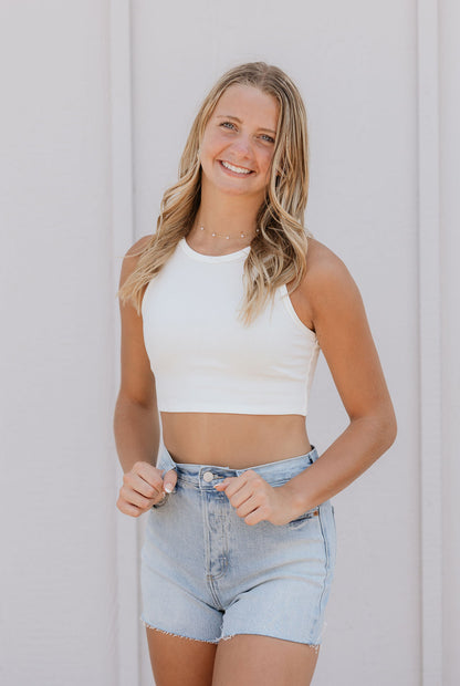 LOTTIE CROPPED RACER CROP TANK TOP 2 COLOR OPTIONS BY IVY & CO