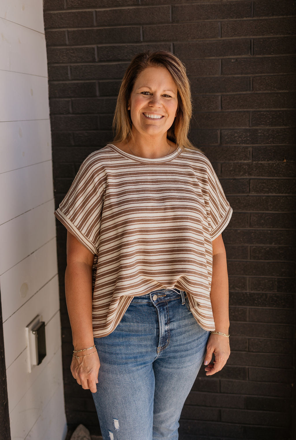 CHANEL STRIPED SHORT SLEEVE TEE