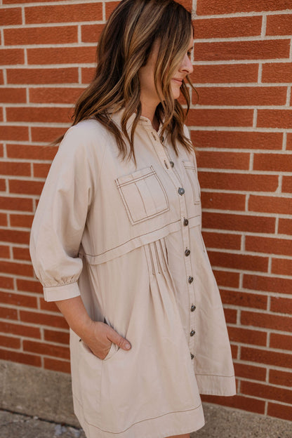 LULA BUTTON DOWN DRESS