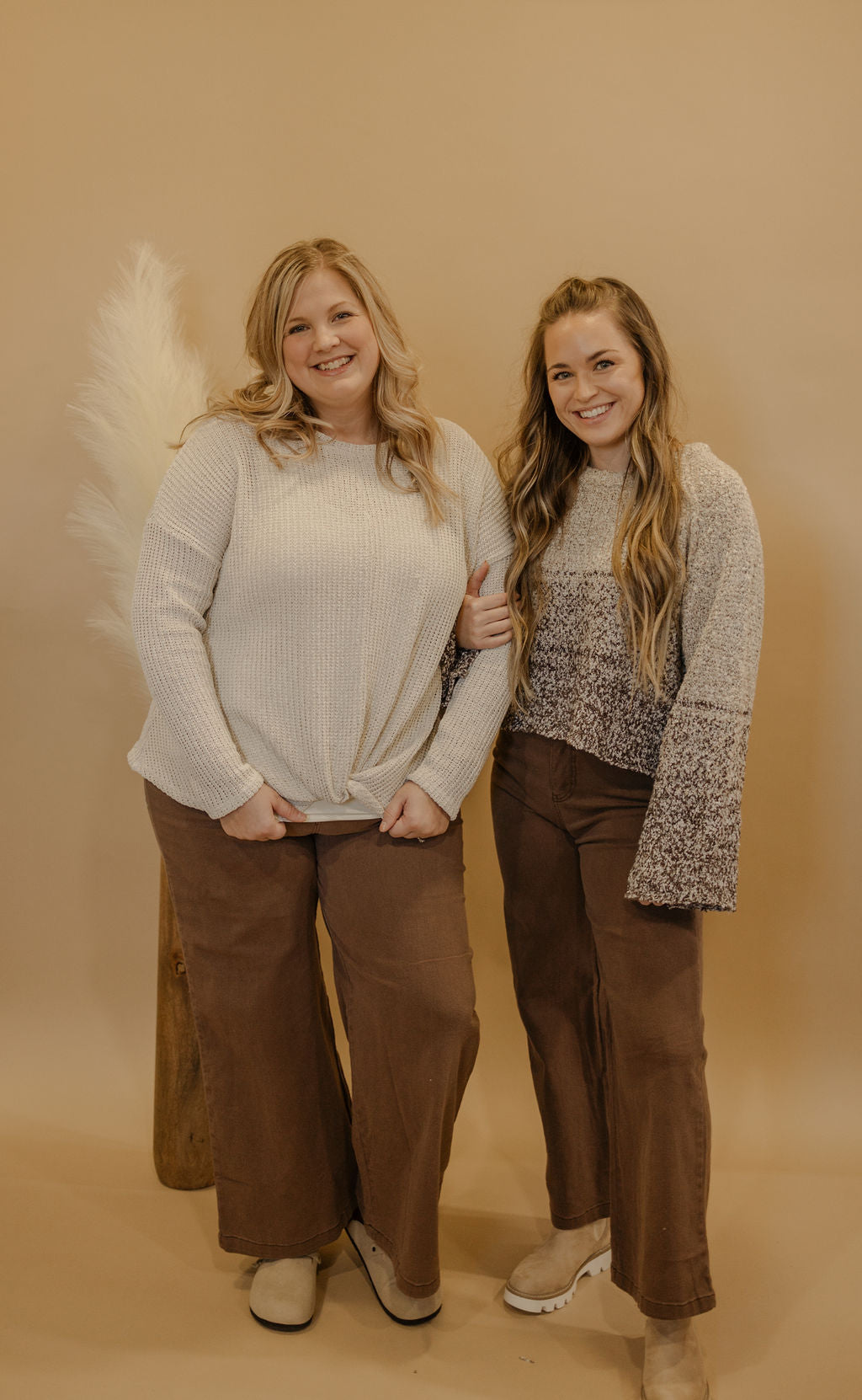 AINSLEY CURVY CHOCOLATE STRAIGHT LEG PANTS