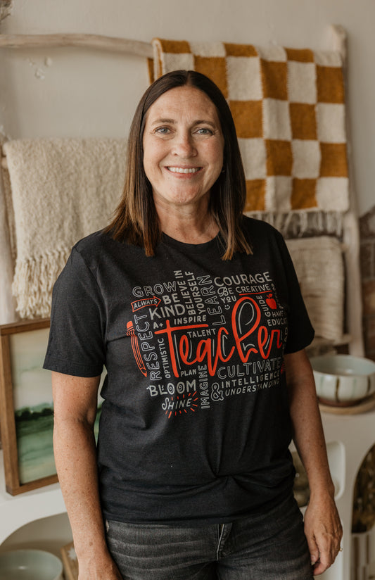 TEACHER WORDLE GRAPHIC TEE