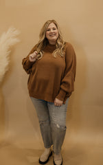 GRACYN OVERSIZED KNITTED SWEATER 2 COLOR OPTIONS
