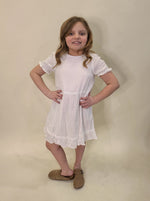 LACY GIRLS OFF WHITE DRESS