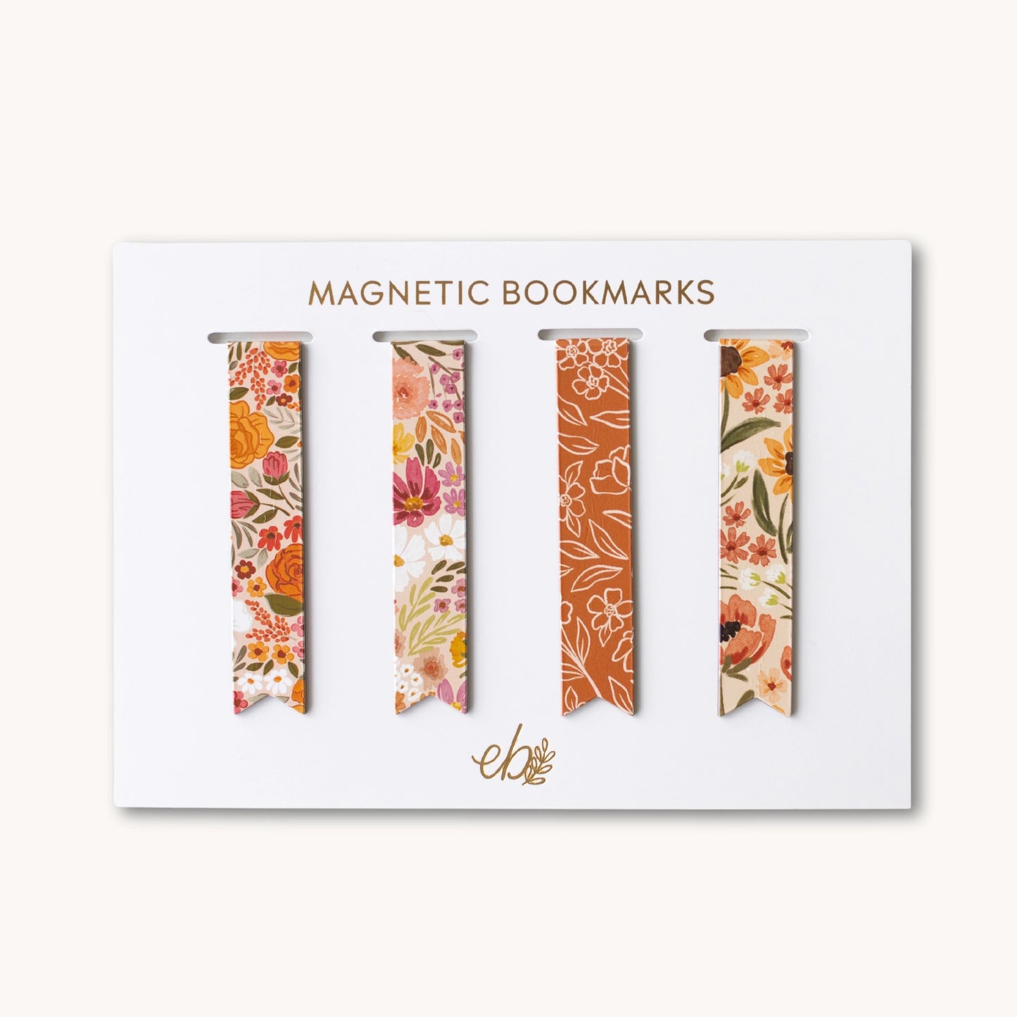 FLORAL MAGNETIC BOOKMARKS