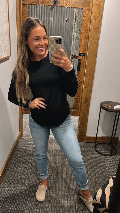 STACY LONG SLEEVE TOP MULTIPLE COLOR OPTIONS