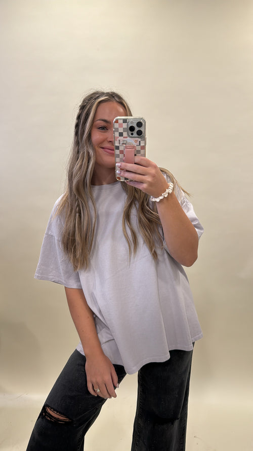 MARIAH OVERSIZED TEE  2 COLOR OPTIONS BY IVY & CO