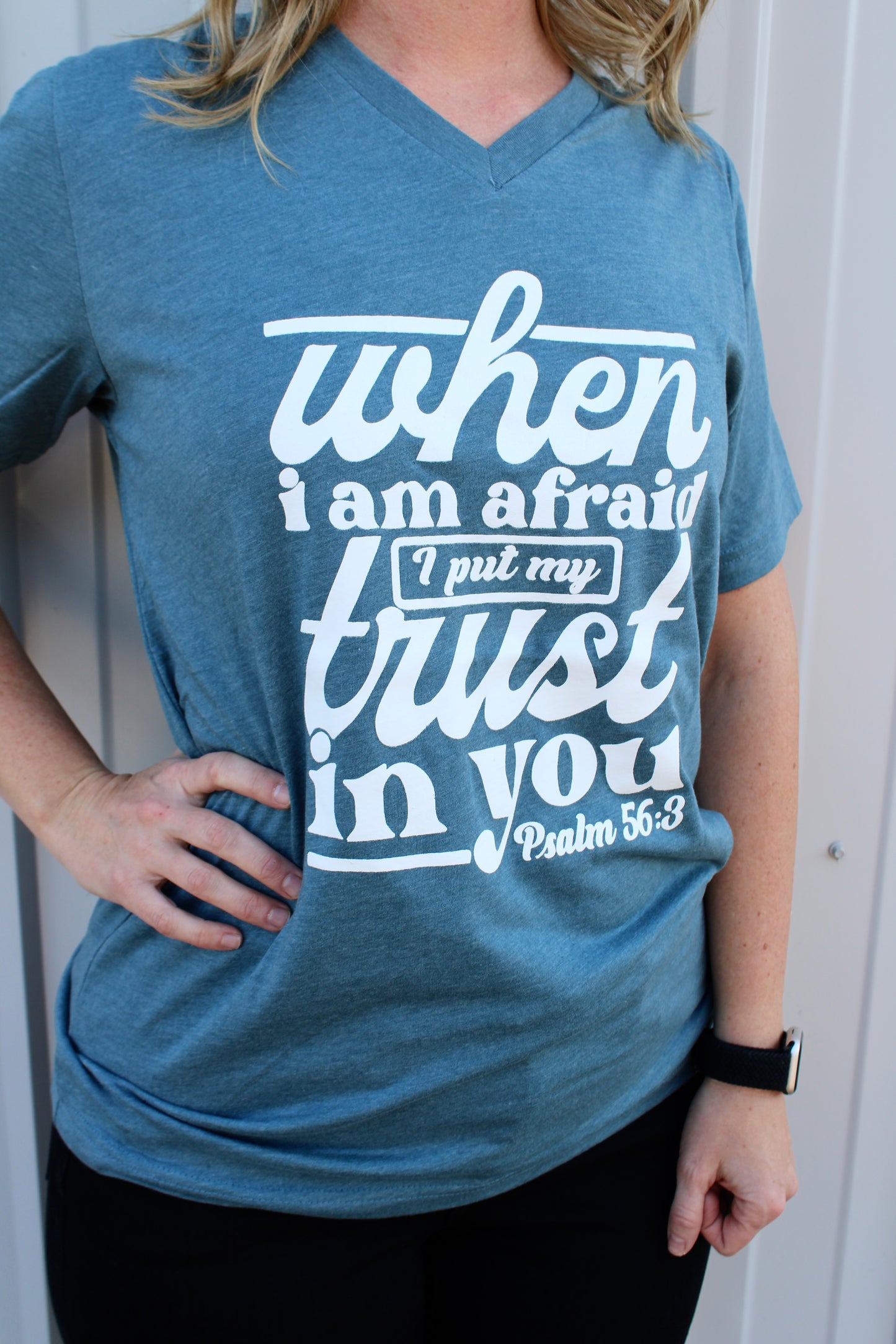 PUT MY TRUST IN YOU V-NECK GRAPHIC TEE