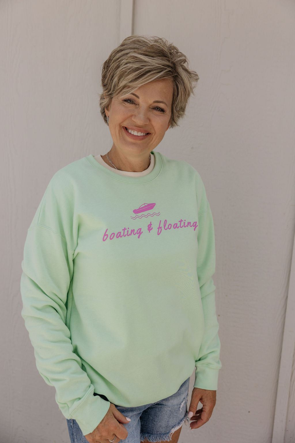 BOATING & FLOATING CREWNECK SWEATSHIRT