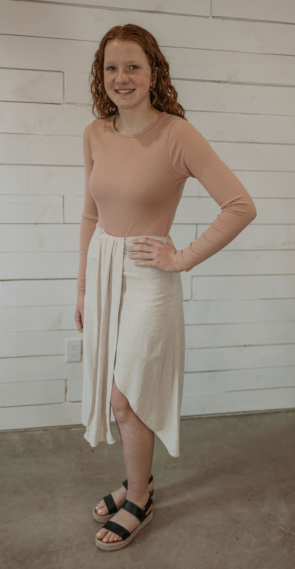 RAYLEE LINEN SKIRT 3 COLOR OPTIONS BY IVY & CO