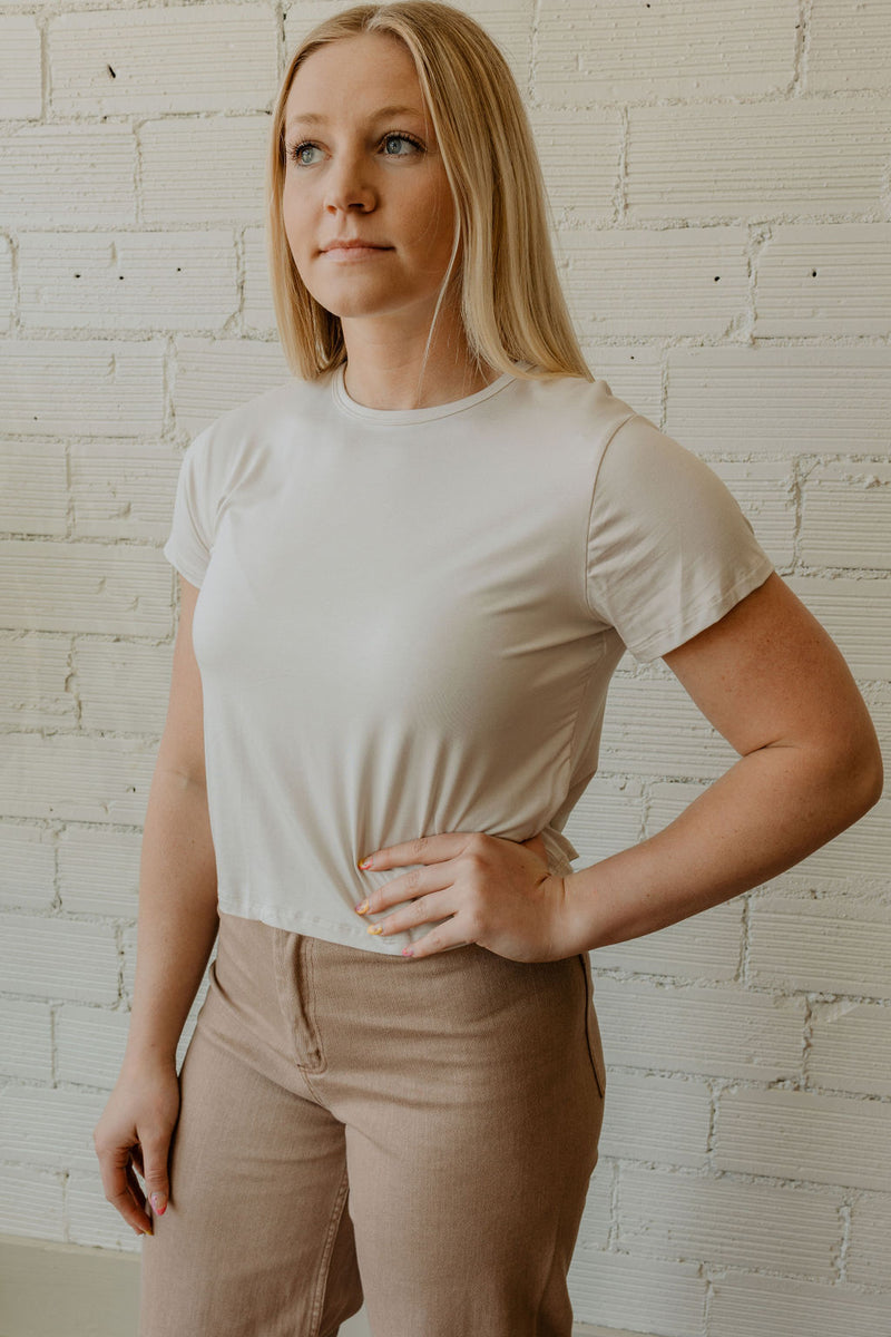 ANEMONE SHORT SLEEVE BASIC TOP BY IVY & CO