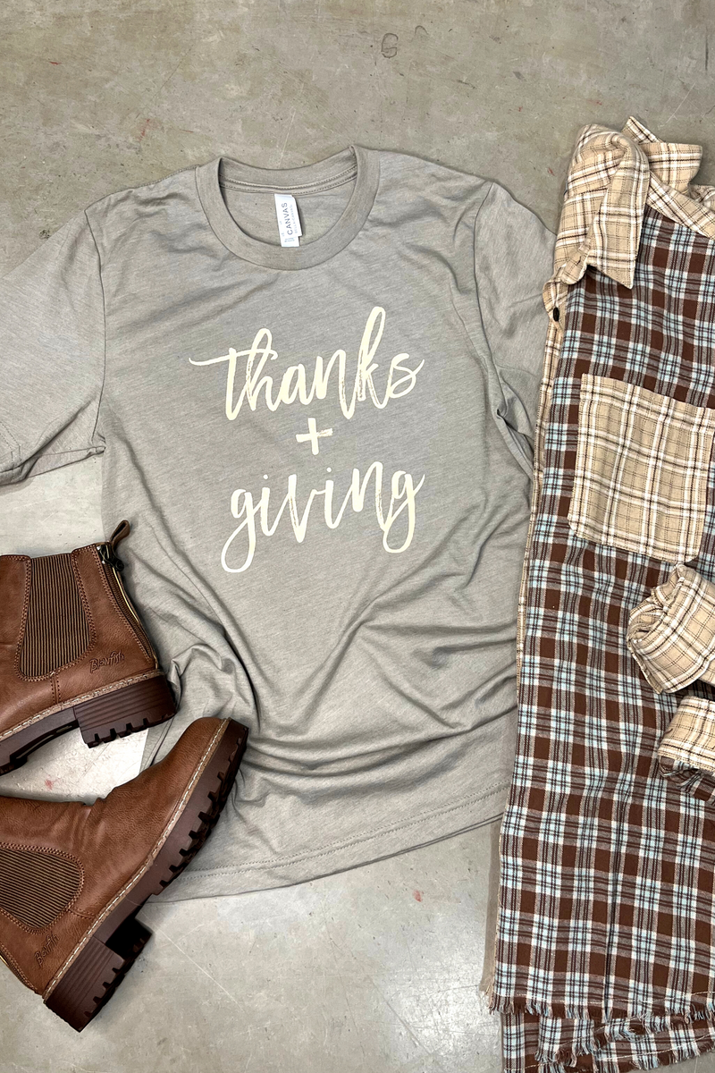 THANKS + GIVING GRAPHIC TEE