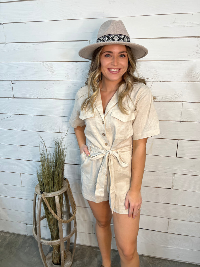 FIONA NATURAL ROMPER BY IVY & CO