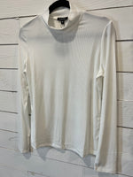 RIB MOCK NECK LONG SLEEVE KNIT TOP 6 COLOR OPTIONS