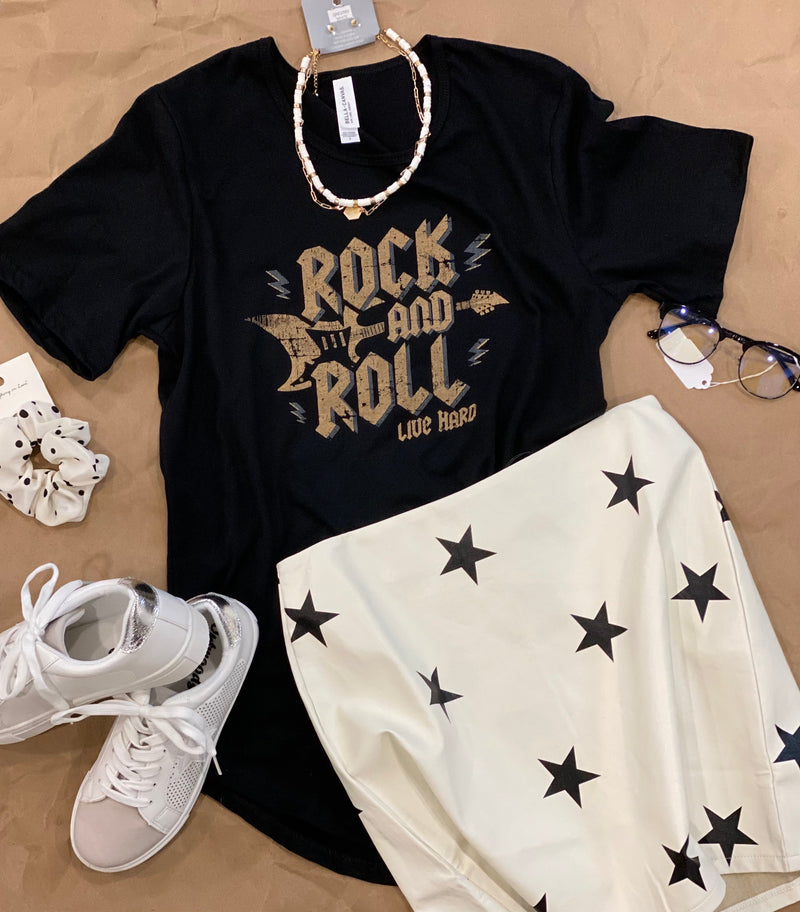 ROCK & ROLL GRAPHIC TEE IVY & CO