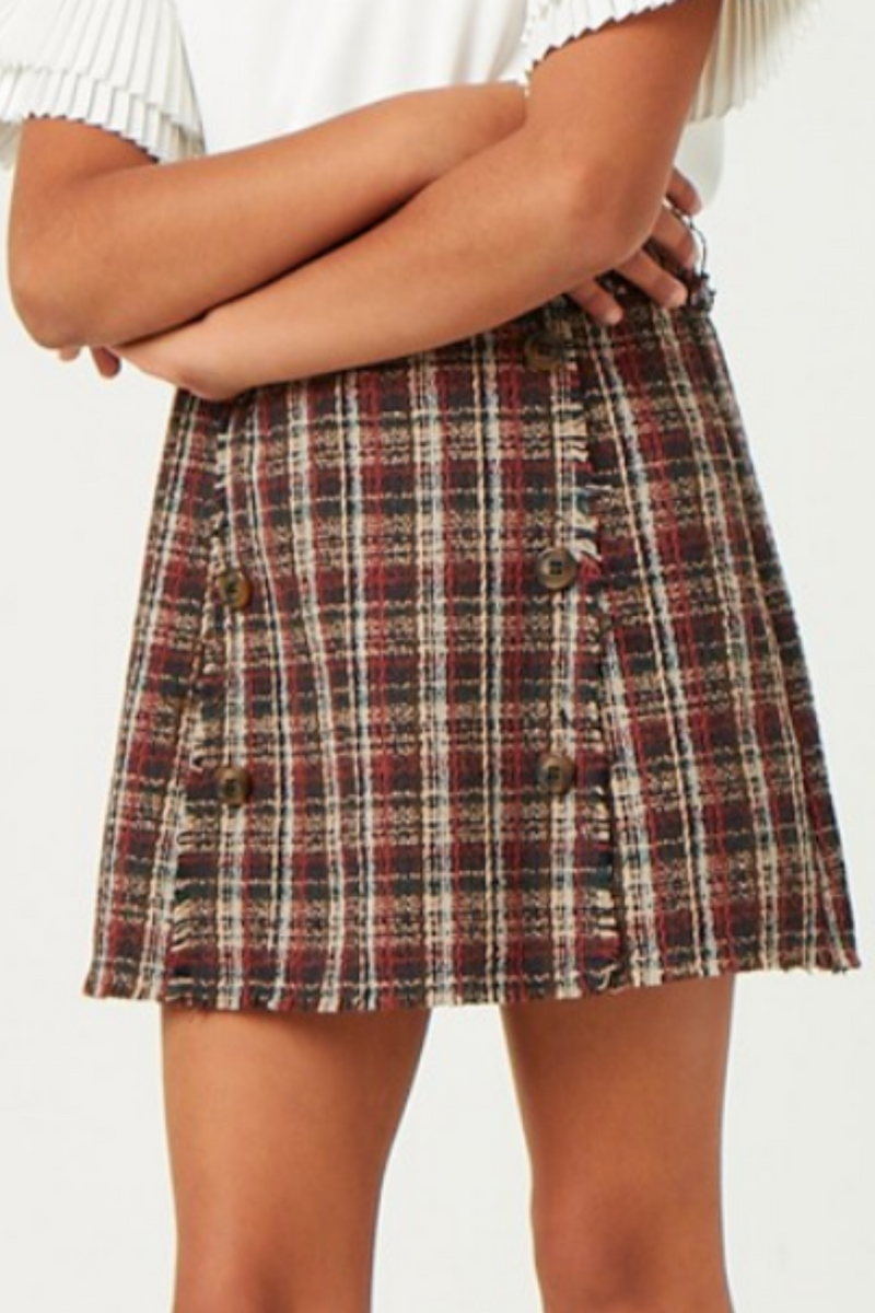 Girls Textured Wrap Skirt