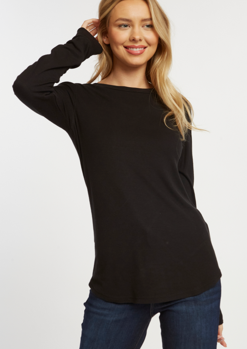 STACY LONG SLEEVE TOP MULTIPLE COLOR OPTIONS