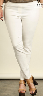Curvy Pull on Pants Legging with Elastic Waistband 2 color options