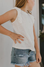 LEYLA GIRLS RUFFLE SHOULDER TOP 2 COLOR OPTIONS
