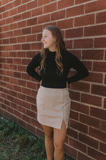 JAMI SAND SUEDE SKIRT BY IVY & CO