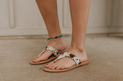 COW PRINT SANDAL