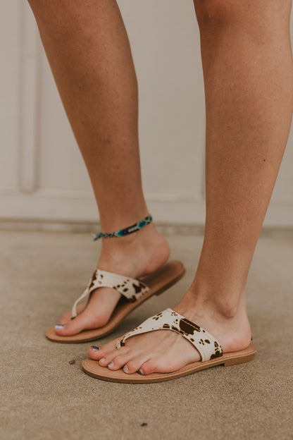 COW PRINT SANDAL