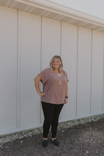 ELENOR CURVY VNECK BLOUSE WITH CUFFED SLEEVE 2 COLOR OPTIONS