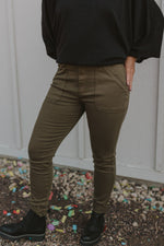 LEAH OLIVE SKINNY JEANS