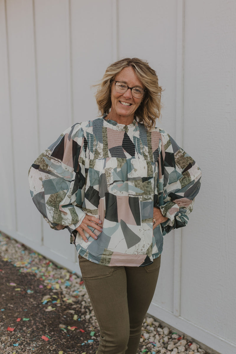 COLLINS ABSTRACT BLOUSE